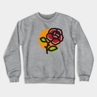 Destrulistic Traditional Tattoo Rose Crewneck Sweatshirt